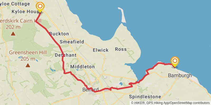 Ravenglass to Holy Island Walk stage 17 Map
