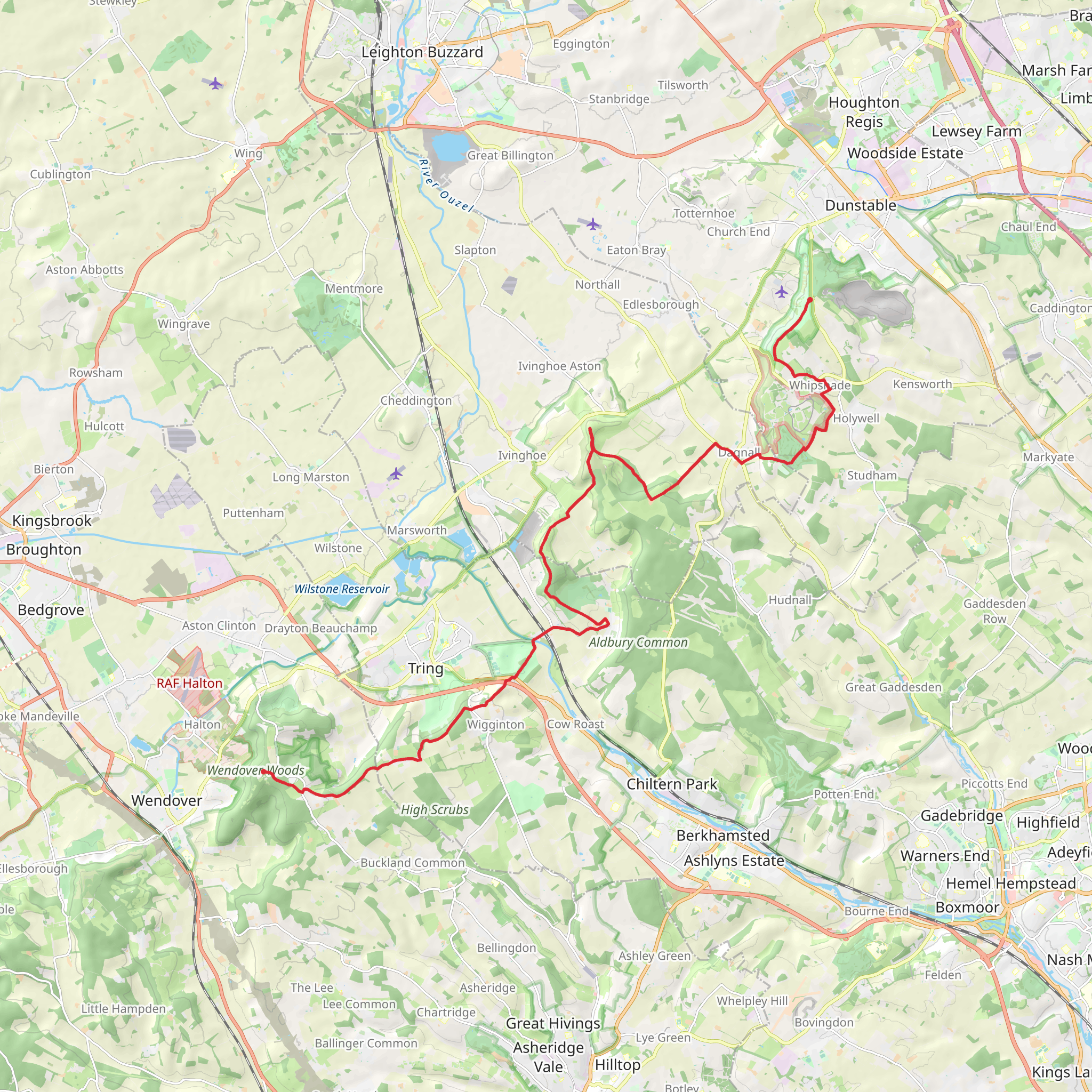 The Three Counties Tops mobile static map
