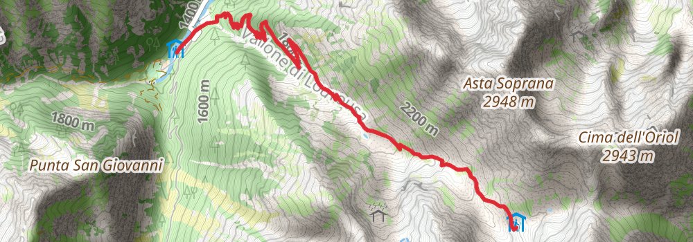 Via Alpina - Red Trail stage 127 Map