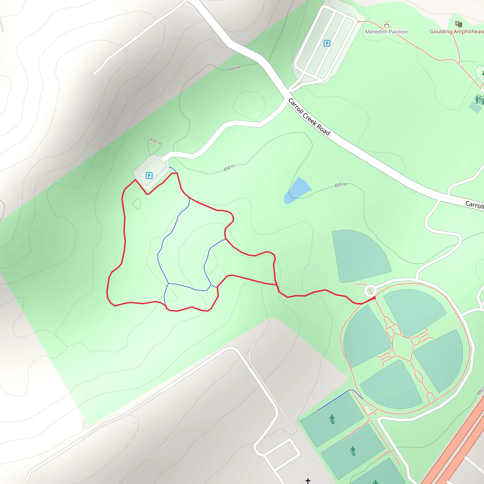 Winged deer Park Loop mobile static map