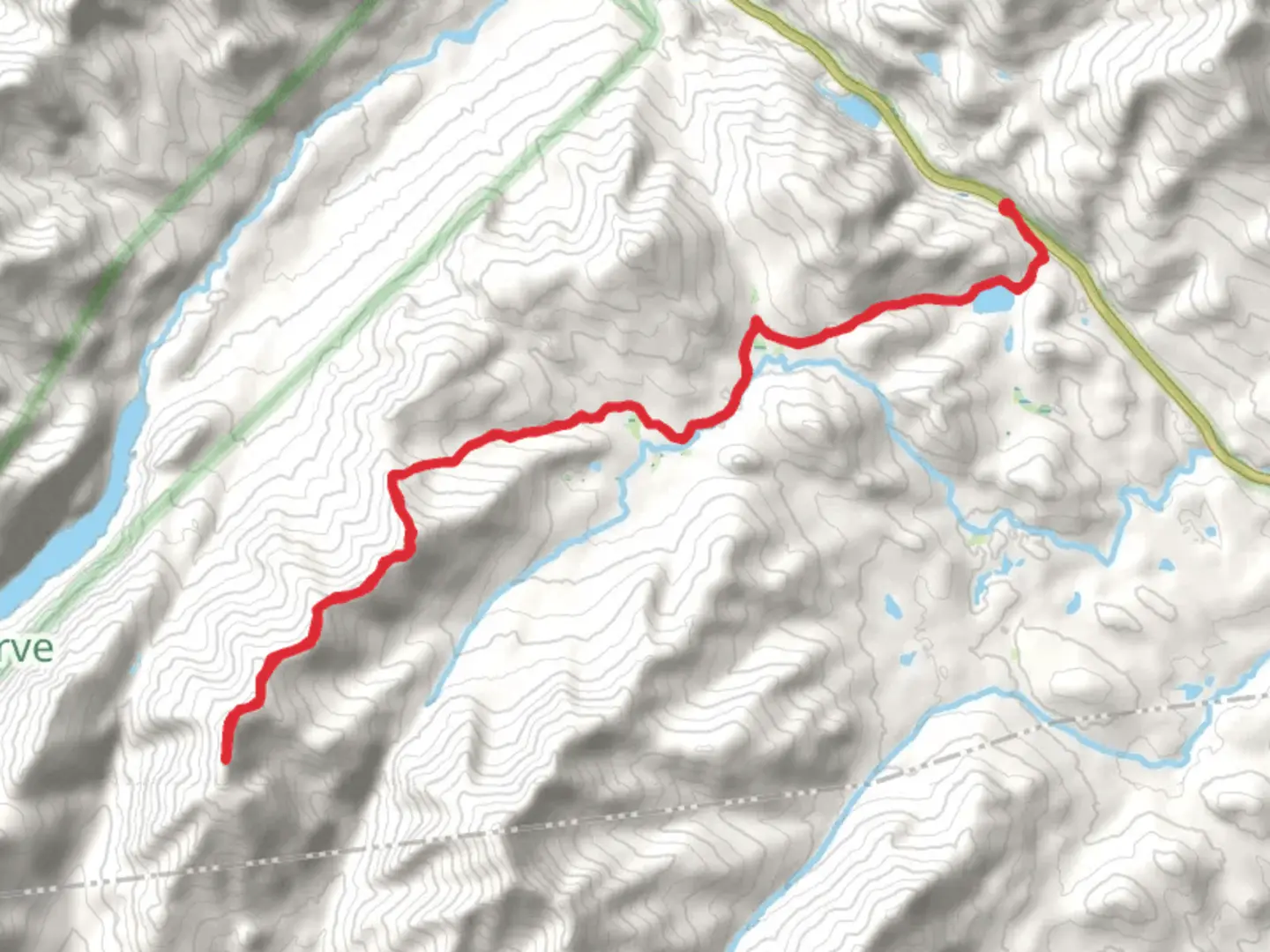 An image depicting the trail Nippletop and Dial Mountain via Dix Trail and its surrounding area.
