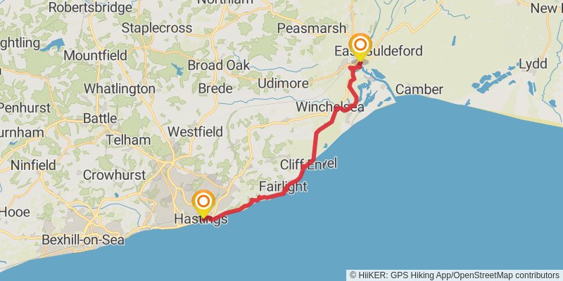 Saxon Shore Way stage 13 Map