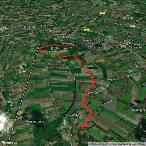 Laude to Ter Apel via Noaberpad and Westerwoldepad