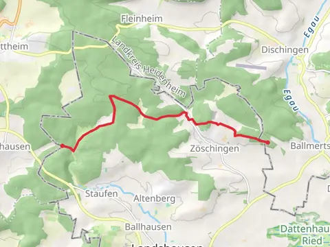 Staufer Forst, Kreuzbuche to Zoschingen Walk