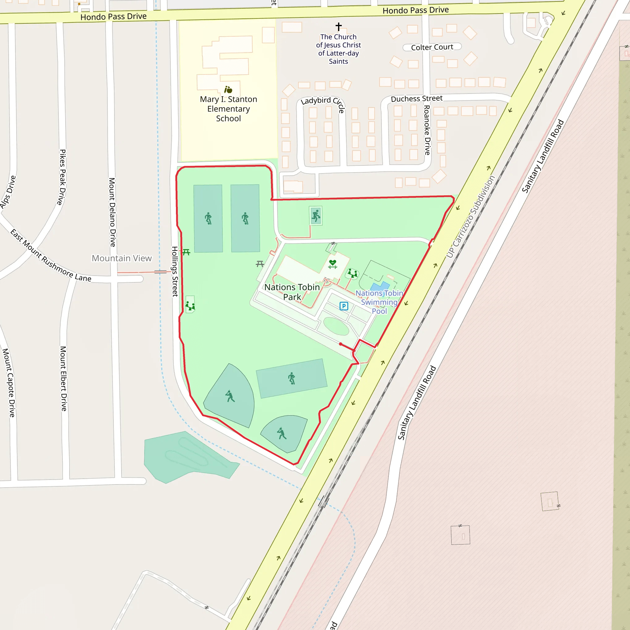 Nations Tobin Park Loop mobile static map