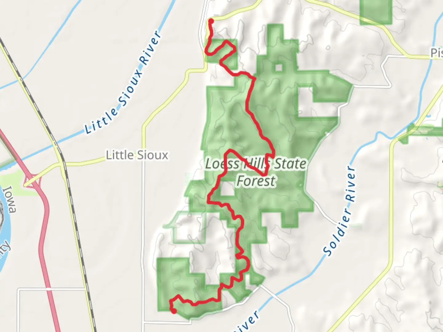 An image depicting the trail Brent's Trail - 165th Trail and its surrounding area.