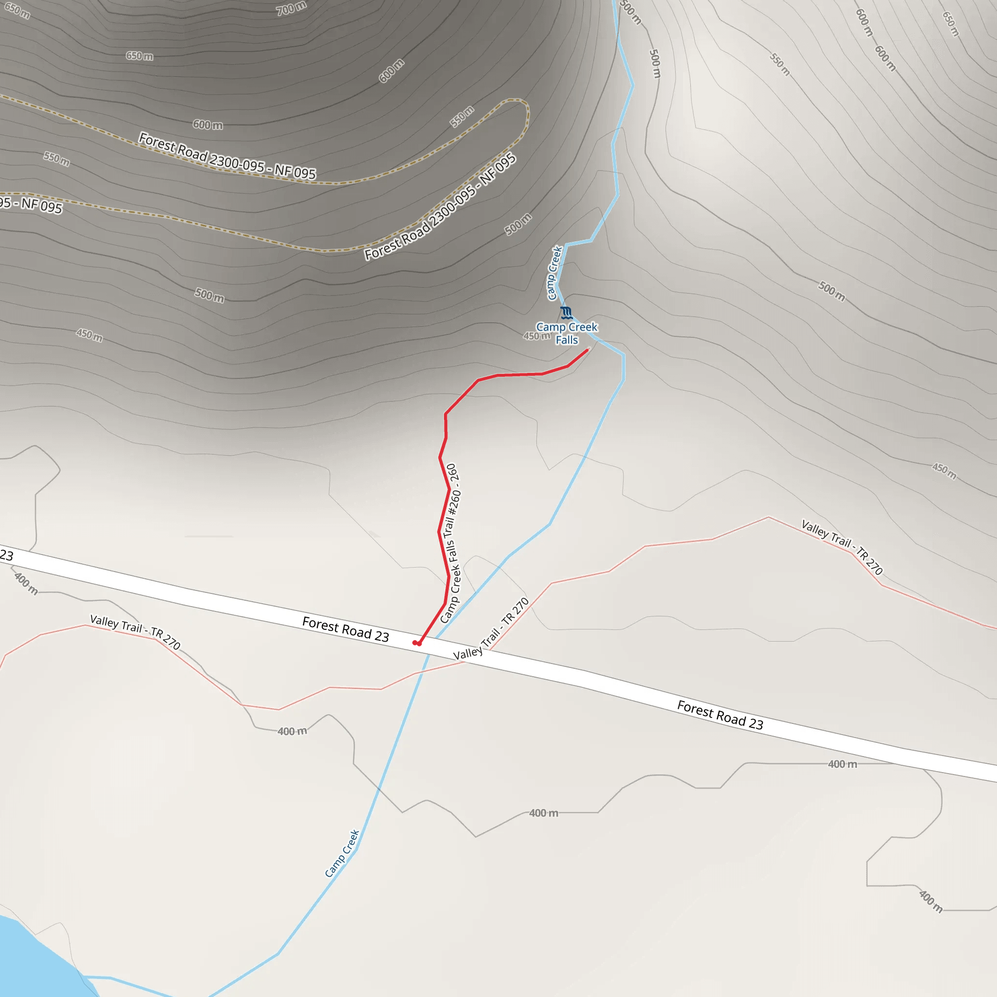 Camp Creek Falls mobile static map