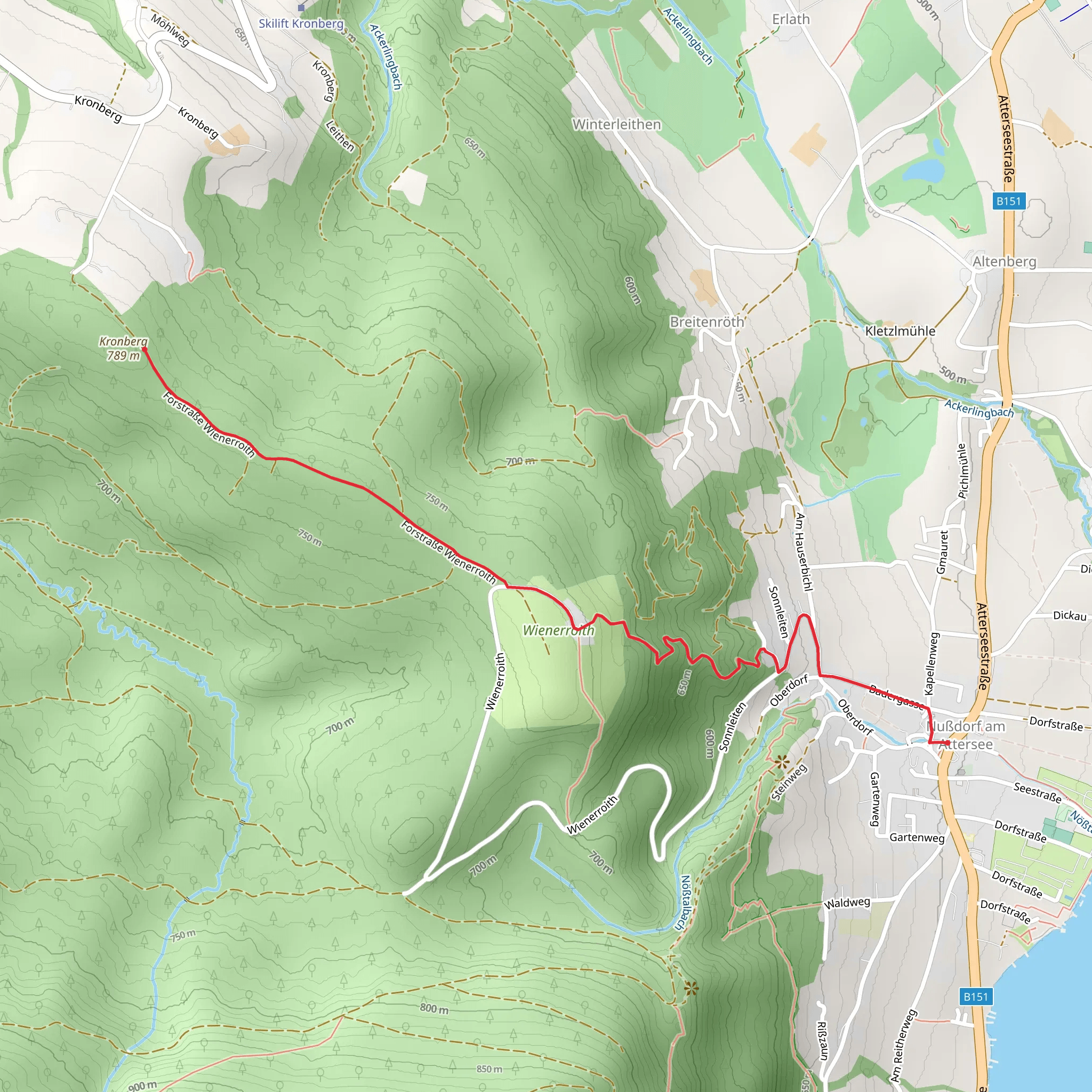 Wienerroith Kronberg Hike mobile static map