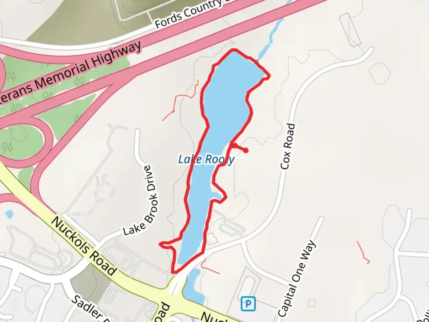 An image depicting the trail Lake Rooty Loop and its surrounding area.