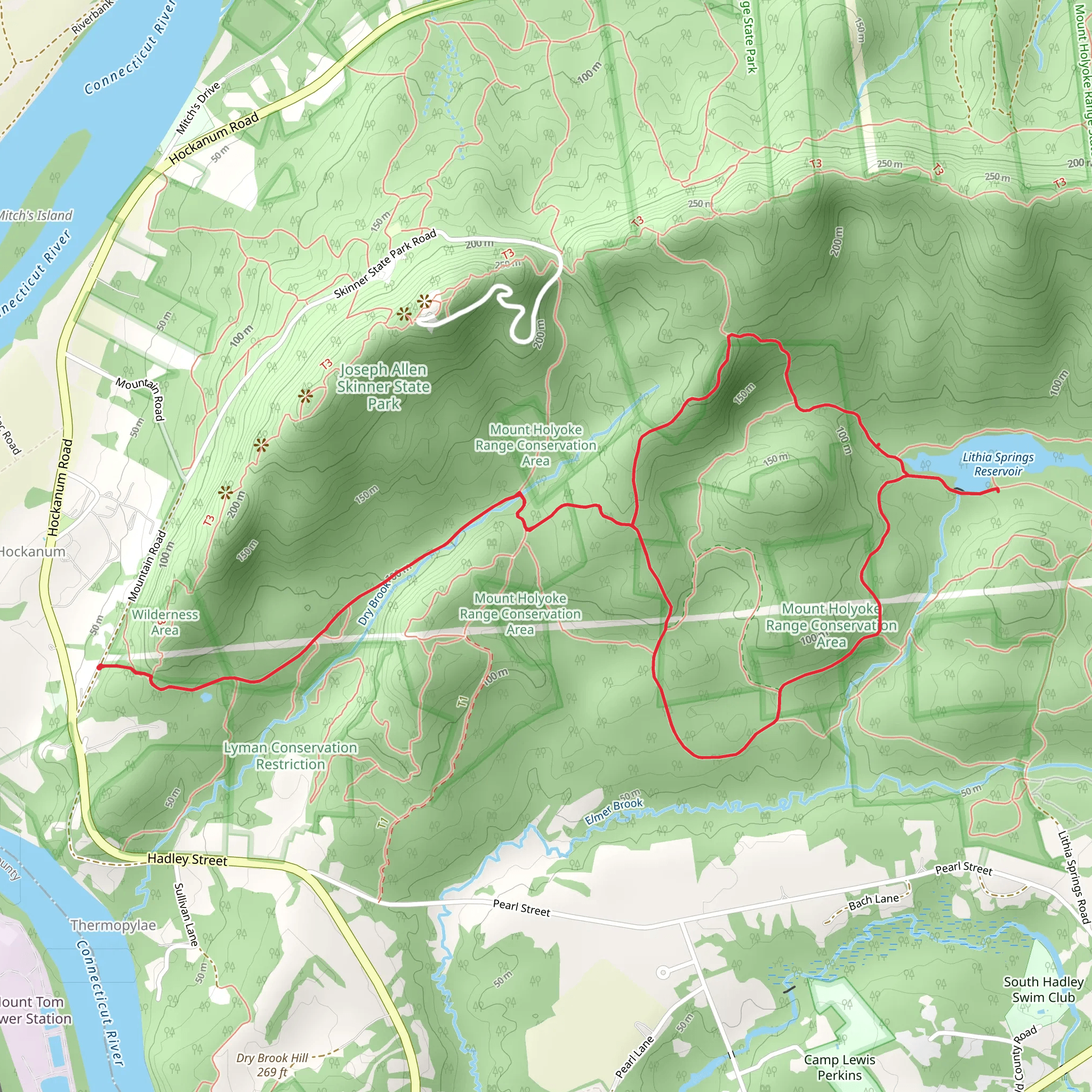 Lithia Springs Reservoir Loop Trail mobile static map