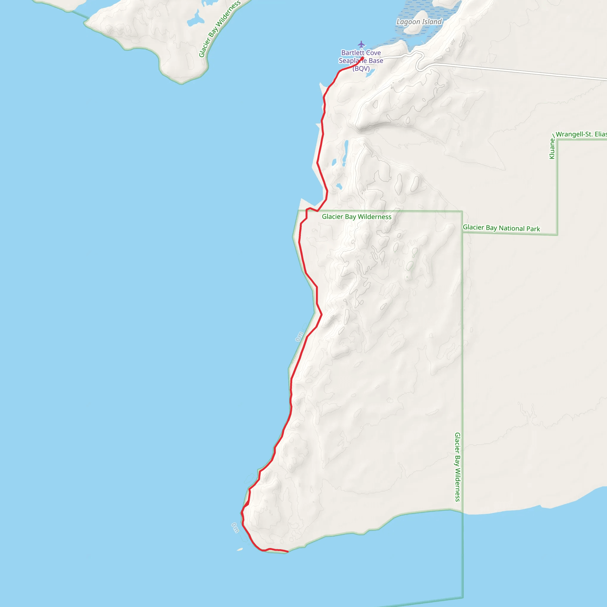 Point Gustavus Trail mobile static map