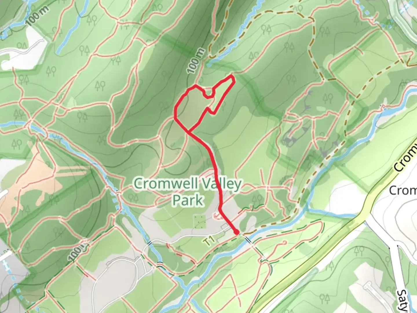 An image depicting the trail Meadow Loop via Willow Grove Trail and its surrounding area.