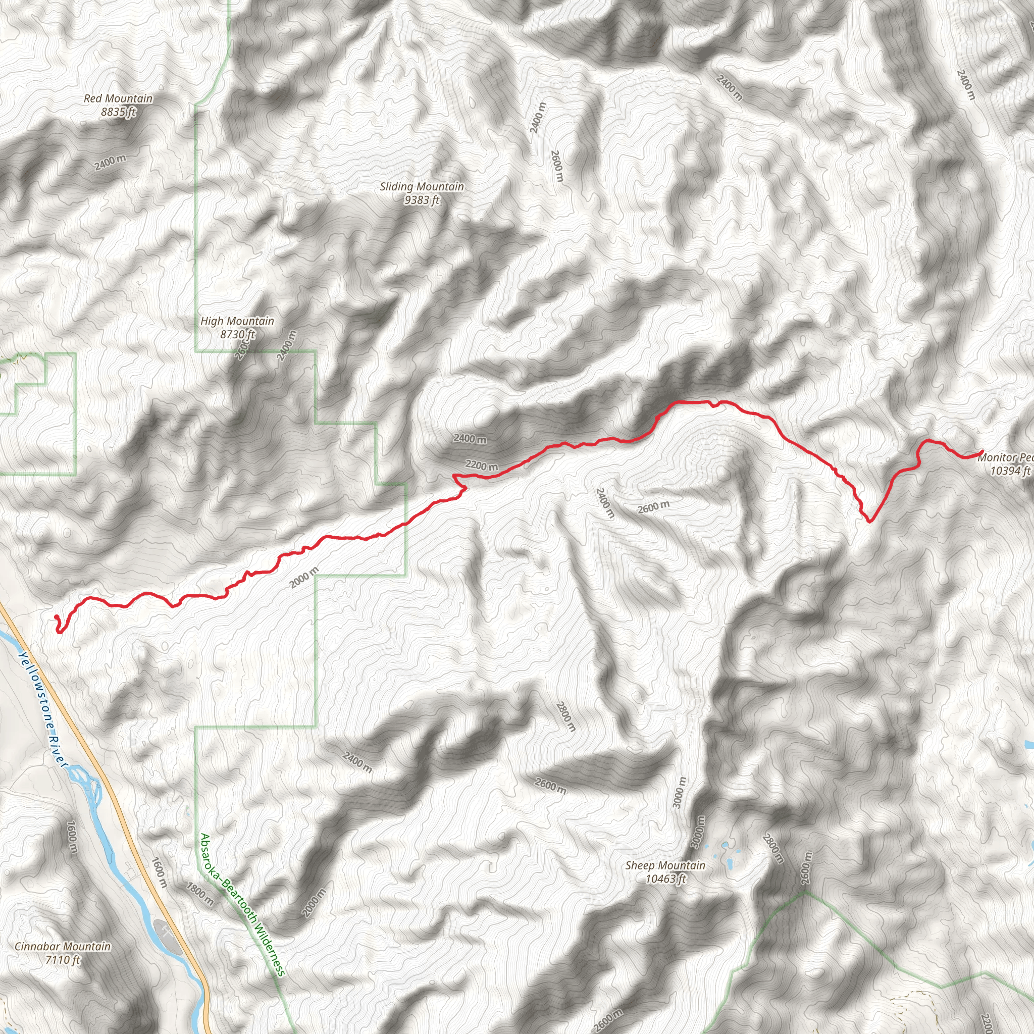Cedar Creek Trail mobile static map