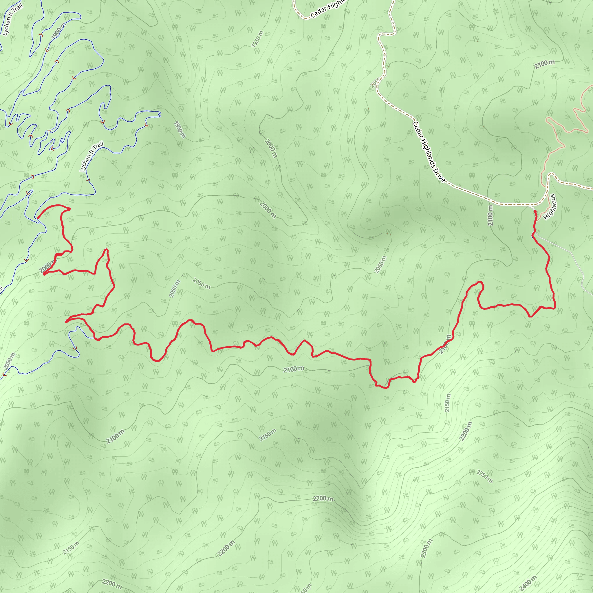 Green Hollow mobile static map