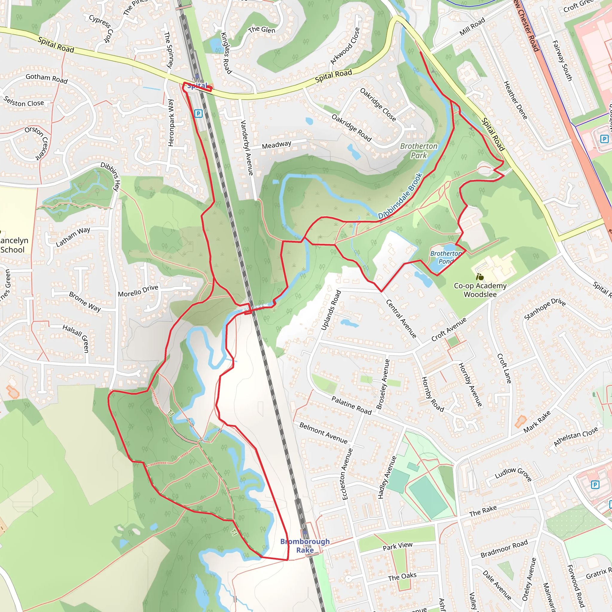 Dibbinsdale and St Patrick Well mobile static map