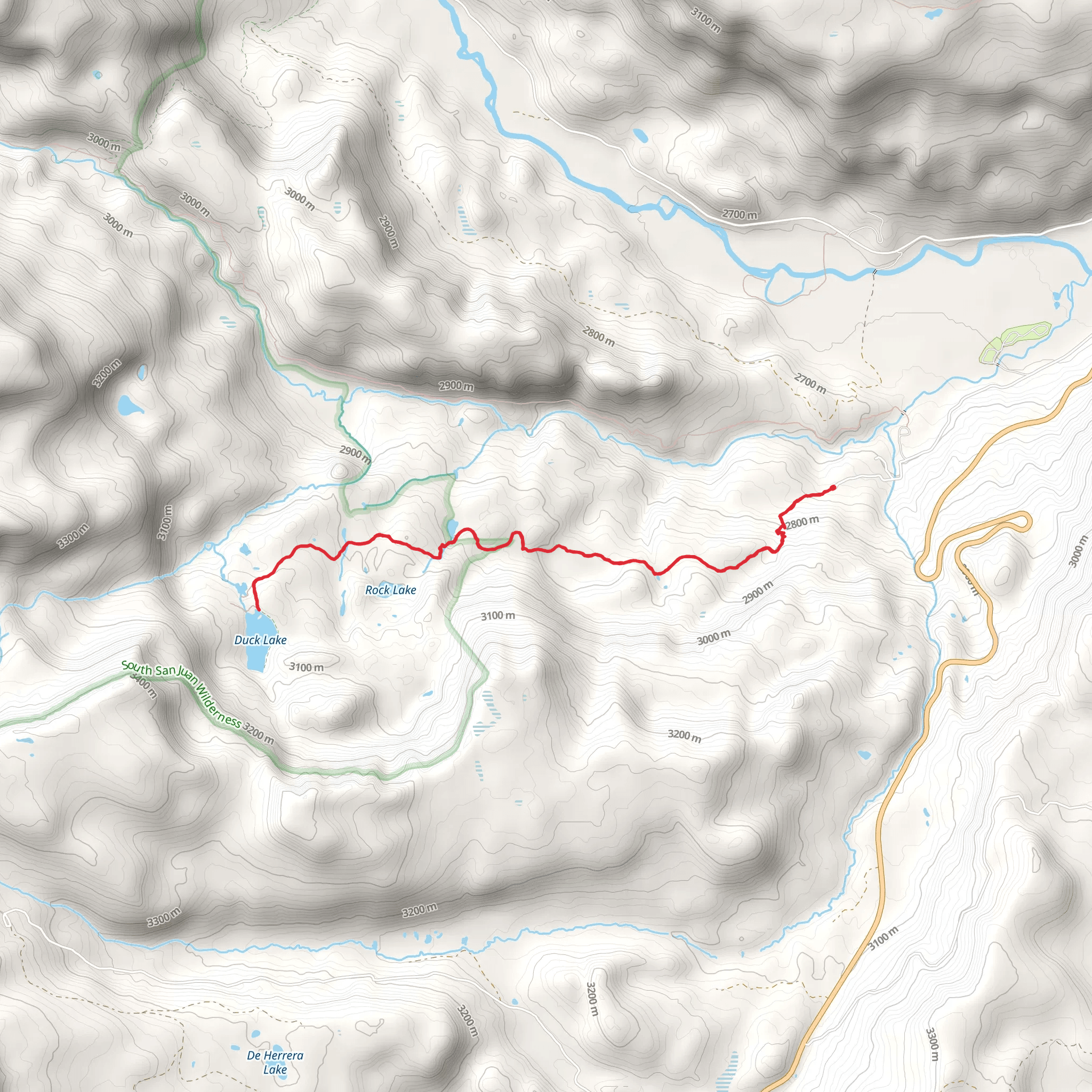 Duck Lake Trail mobile static map