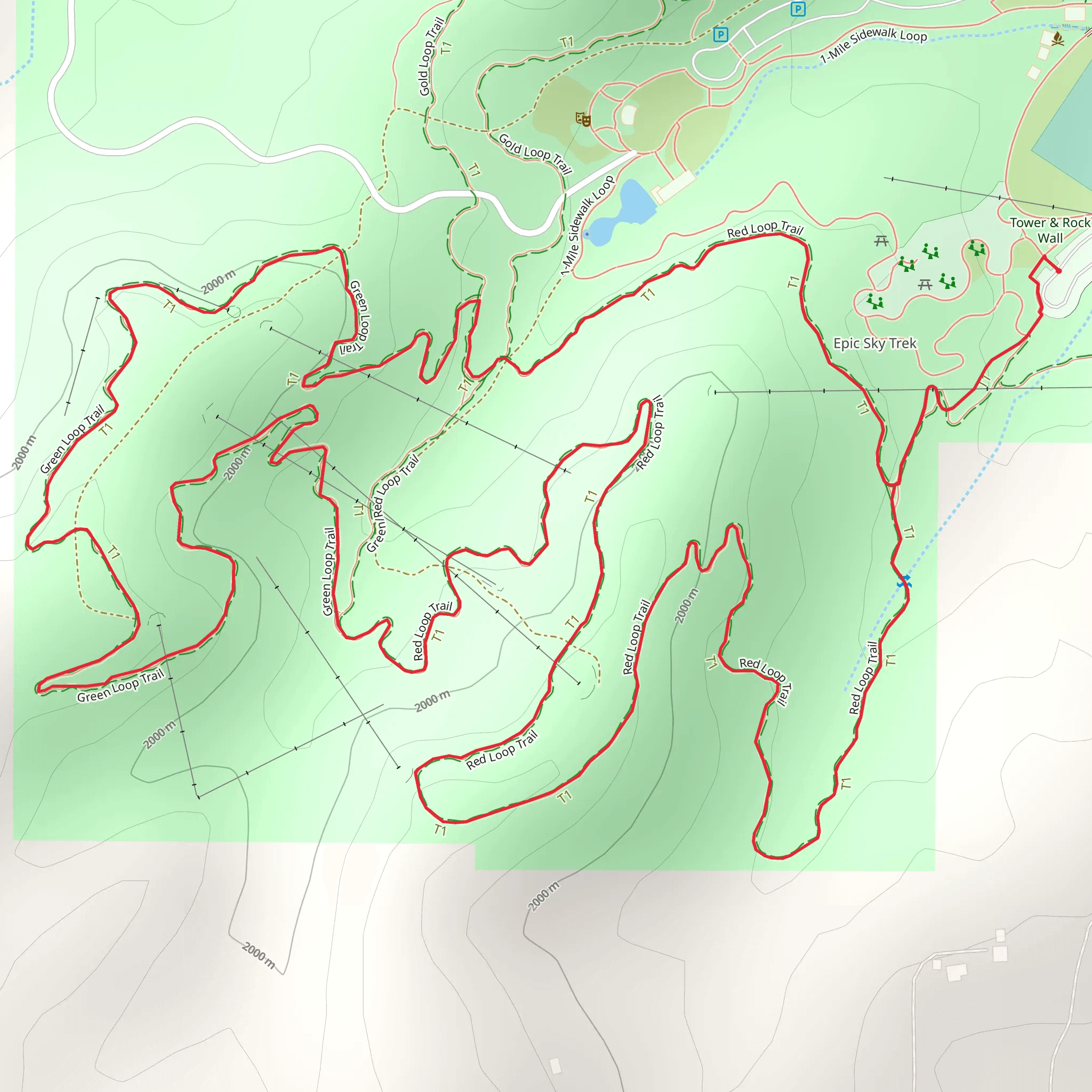Red Loop Trail mobile static map