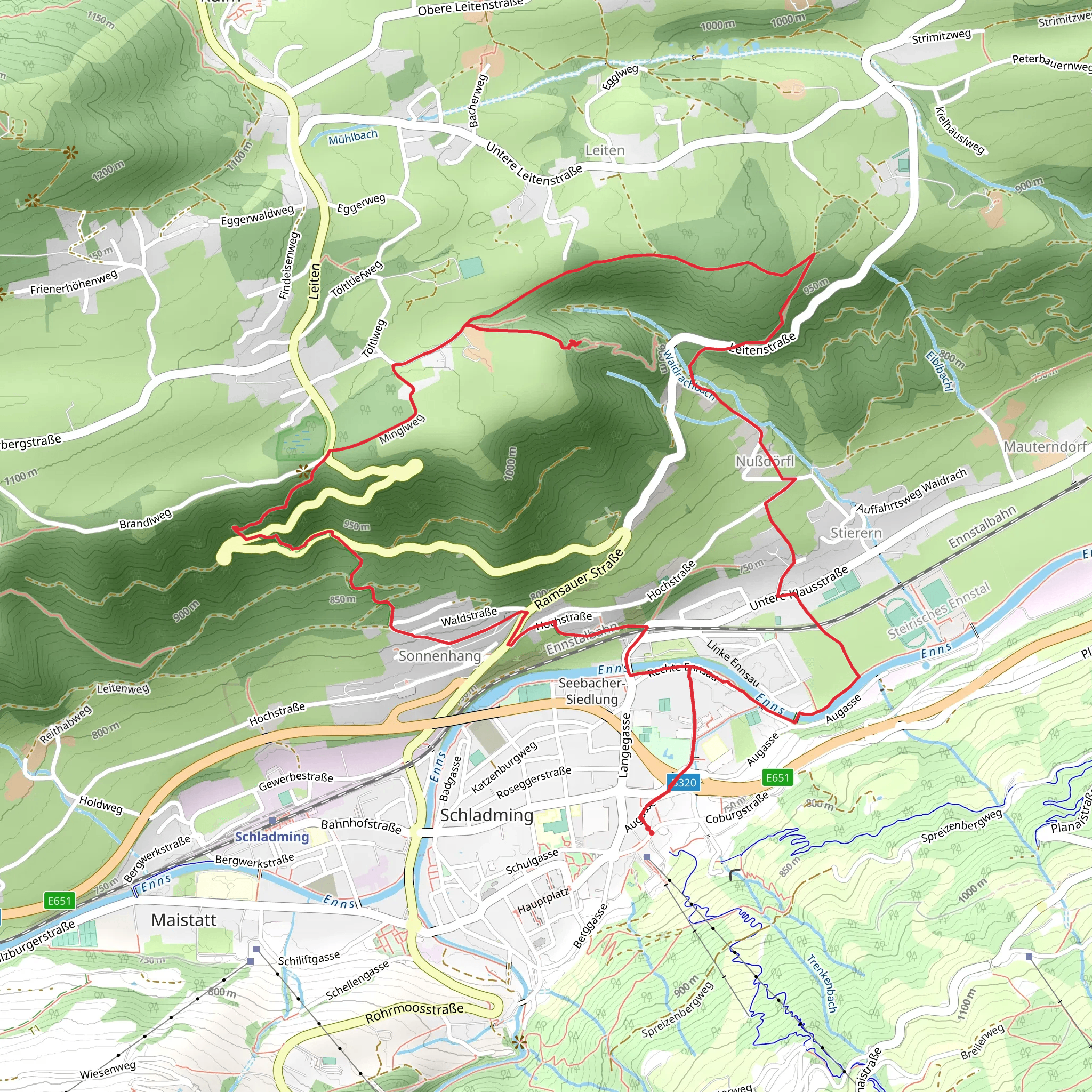 Katzenburg Tour mobile static map
