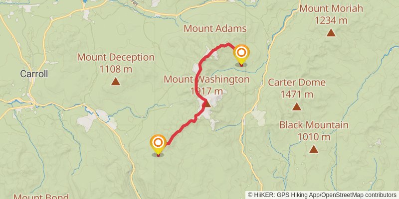 Appalachian Trail - New Hampshire stage 10 Map