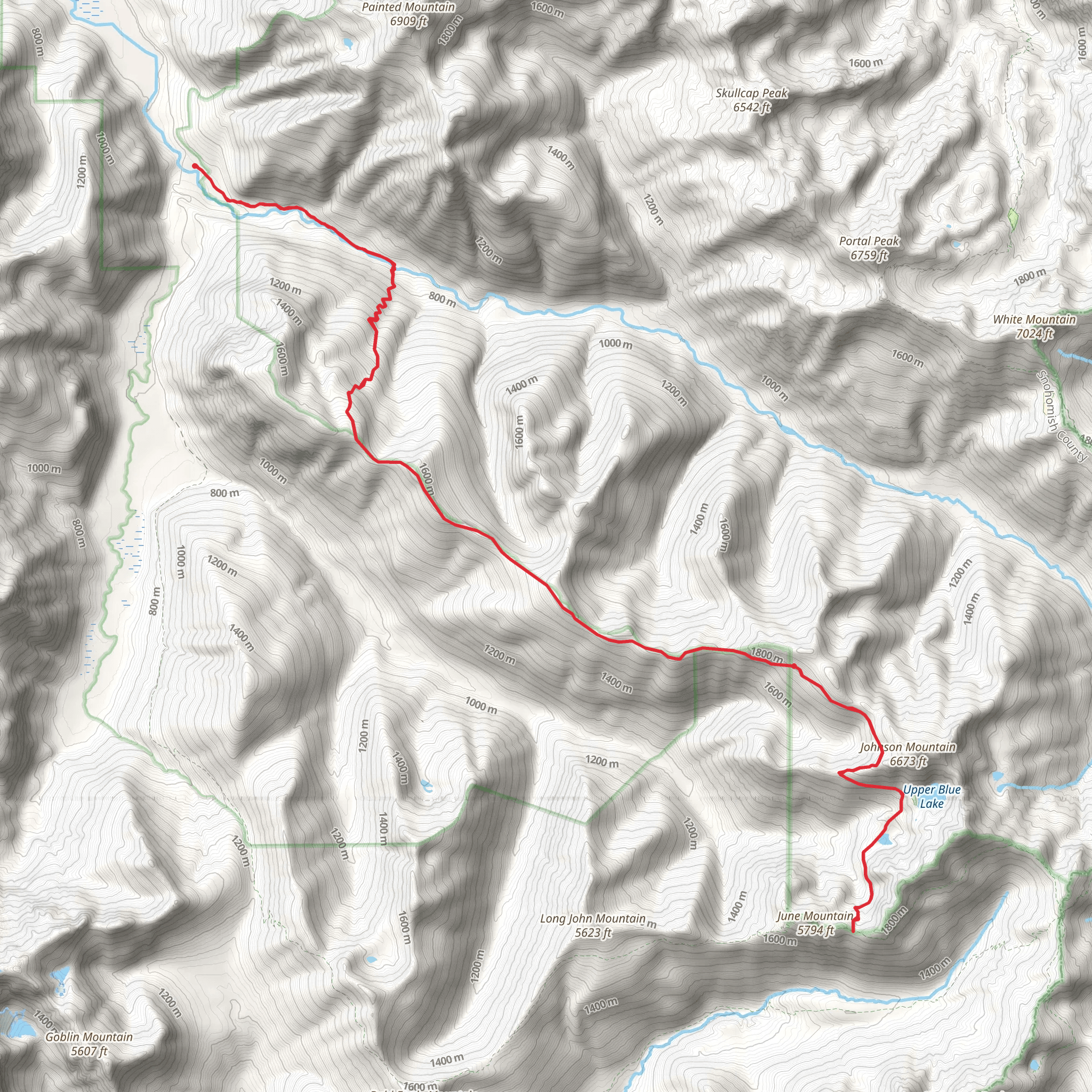 Pilot Ridge Trail mobile static map
