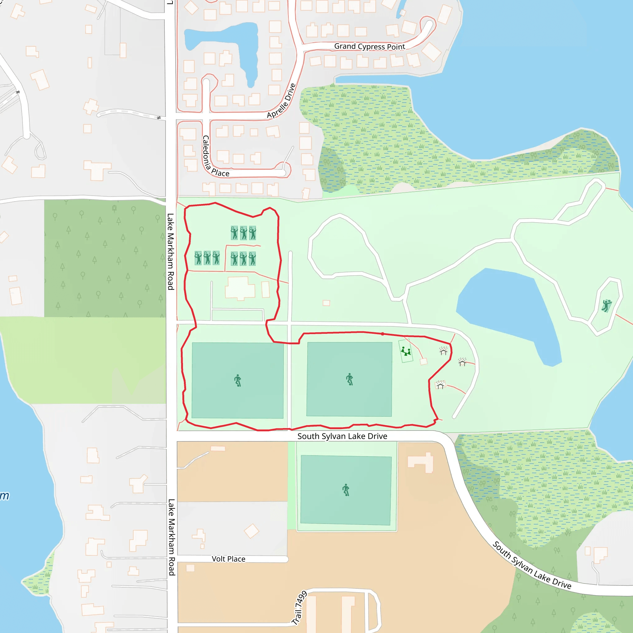 Sylvan Lake Park Loop mobile static map