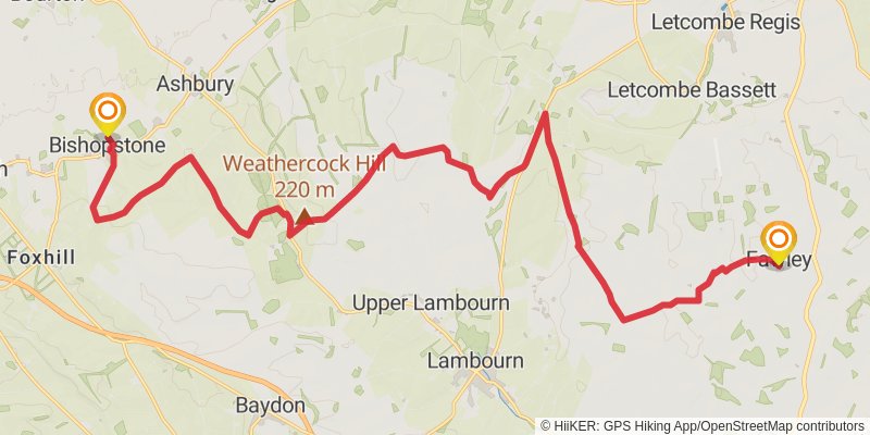 Seven Shires Way stage 14 Map
