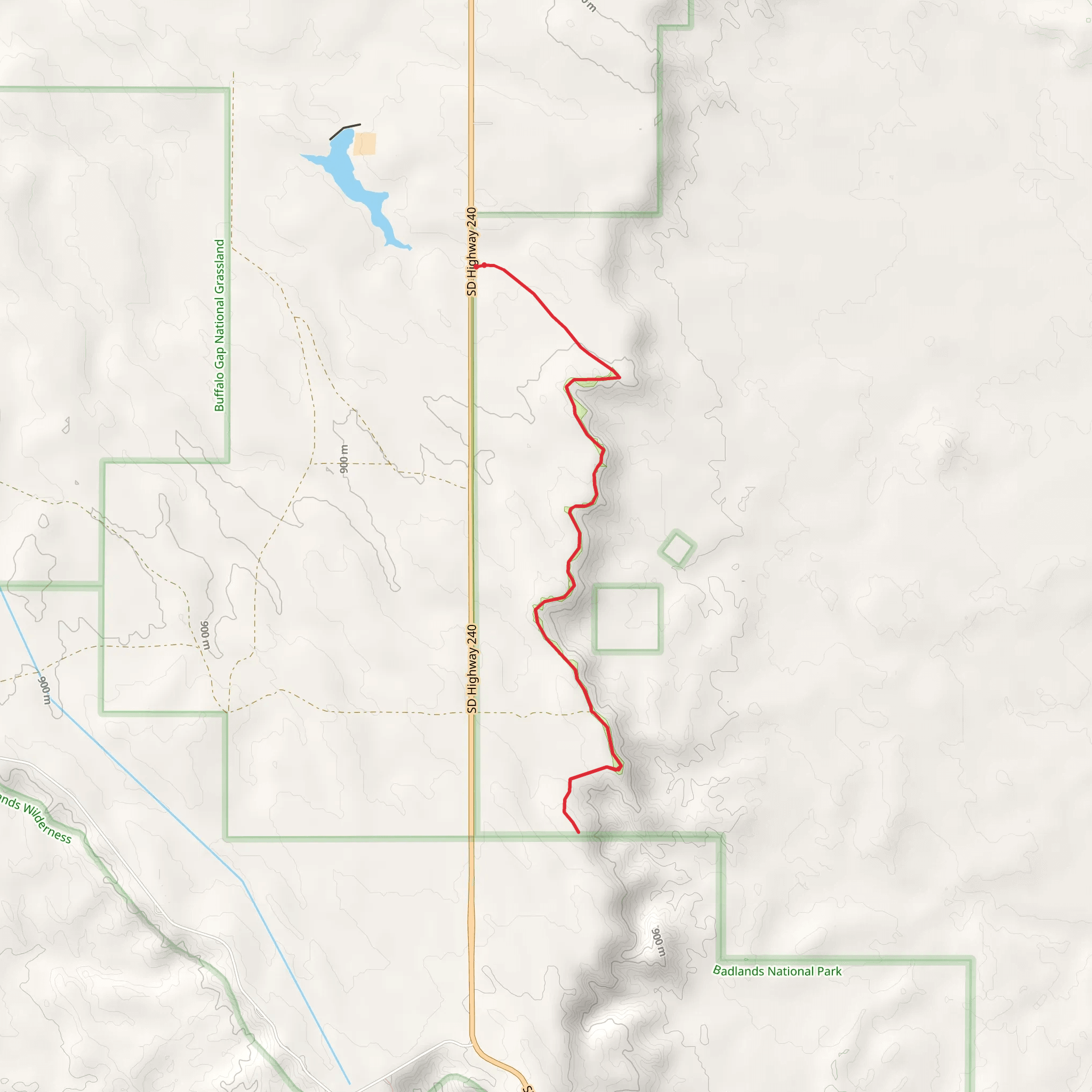 Badlands Boondock Campspot mobile static map