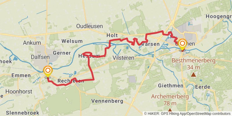 Overijssels Havezatenpad stage 8 Map