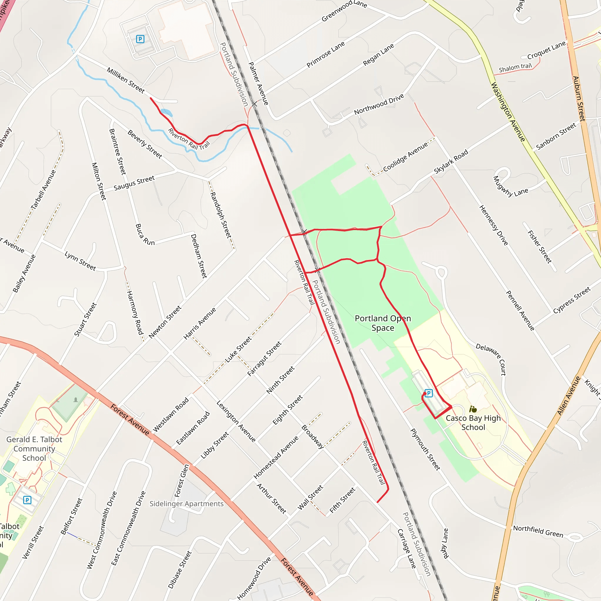 Riverton Rail Trail mobile static map