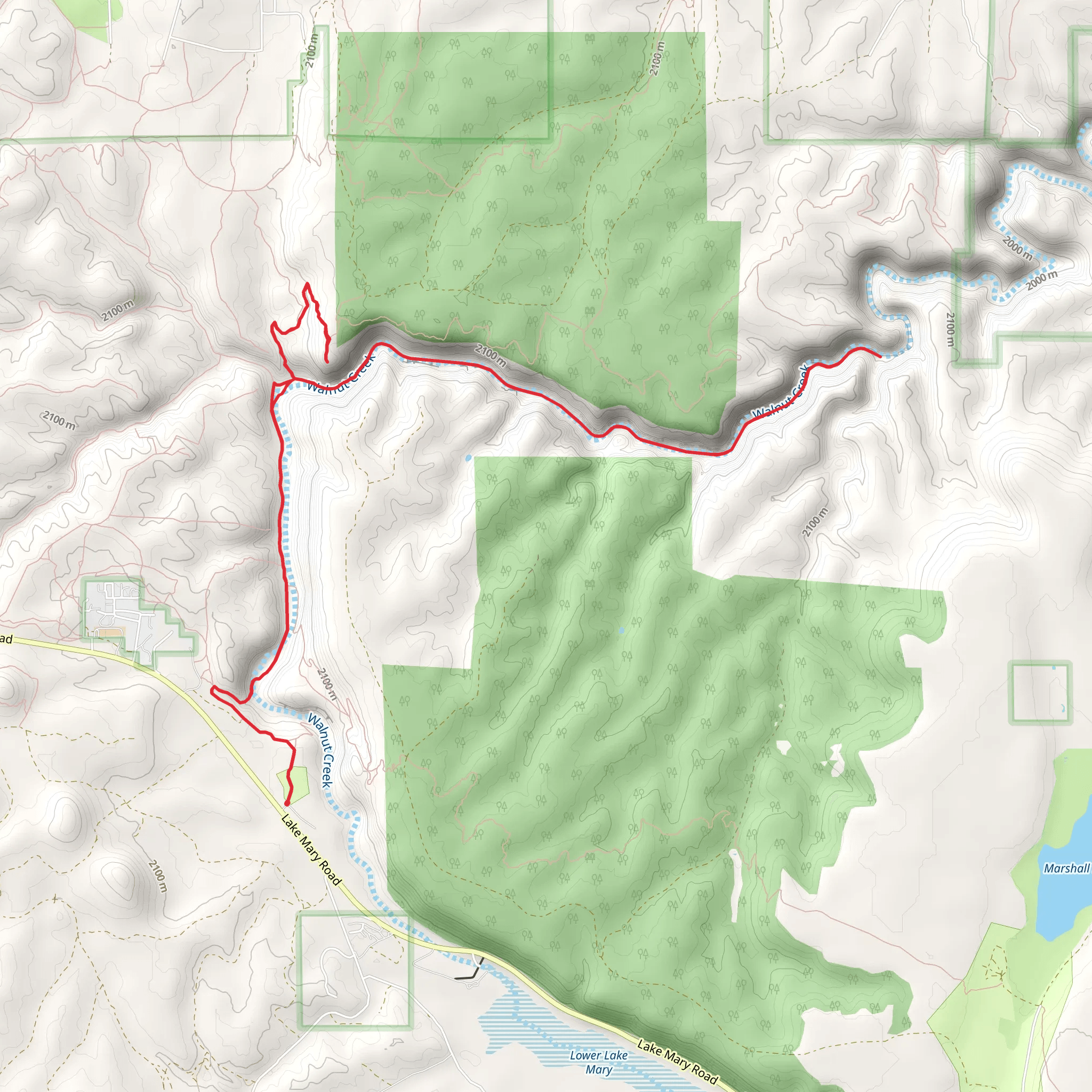 Walnut Creek mobile static map