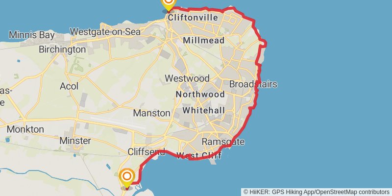 Thanet Coastal Path stage 2 Map