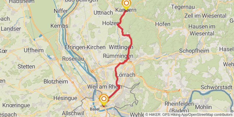 Westweg stage 16 Map