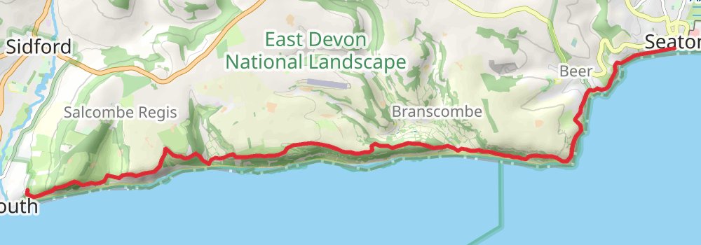 South West Coast Path stage 44 Map