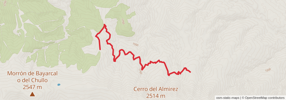 GR 240 Sendero Sulayr stage 15 Map