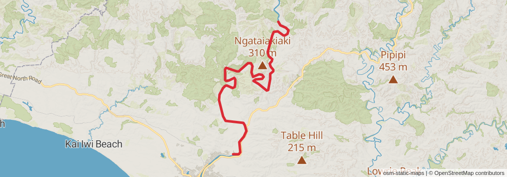 Te Araroa Trail stage 74 Map
