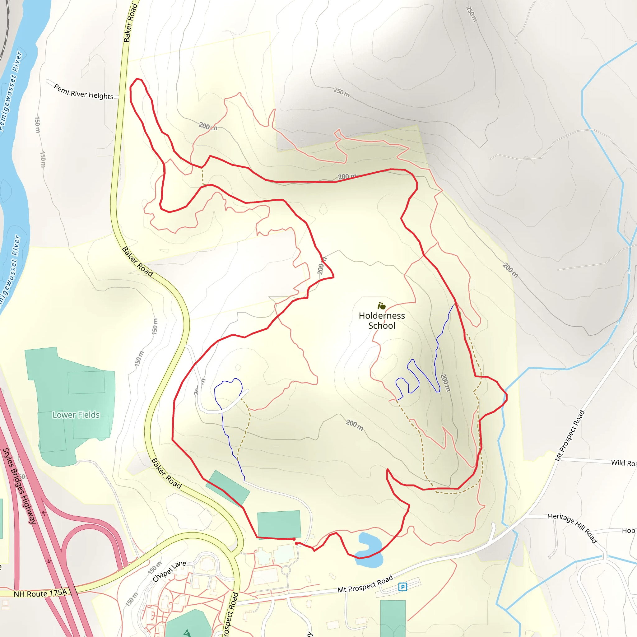 Robert T Low Athletic Field Area Loop Trail mobile static map