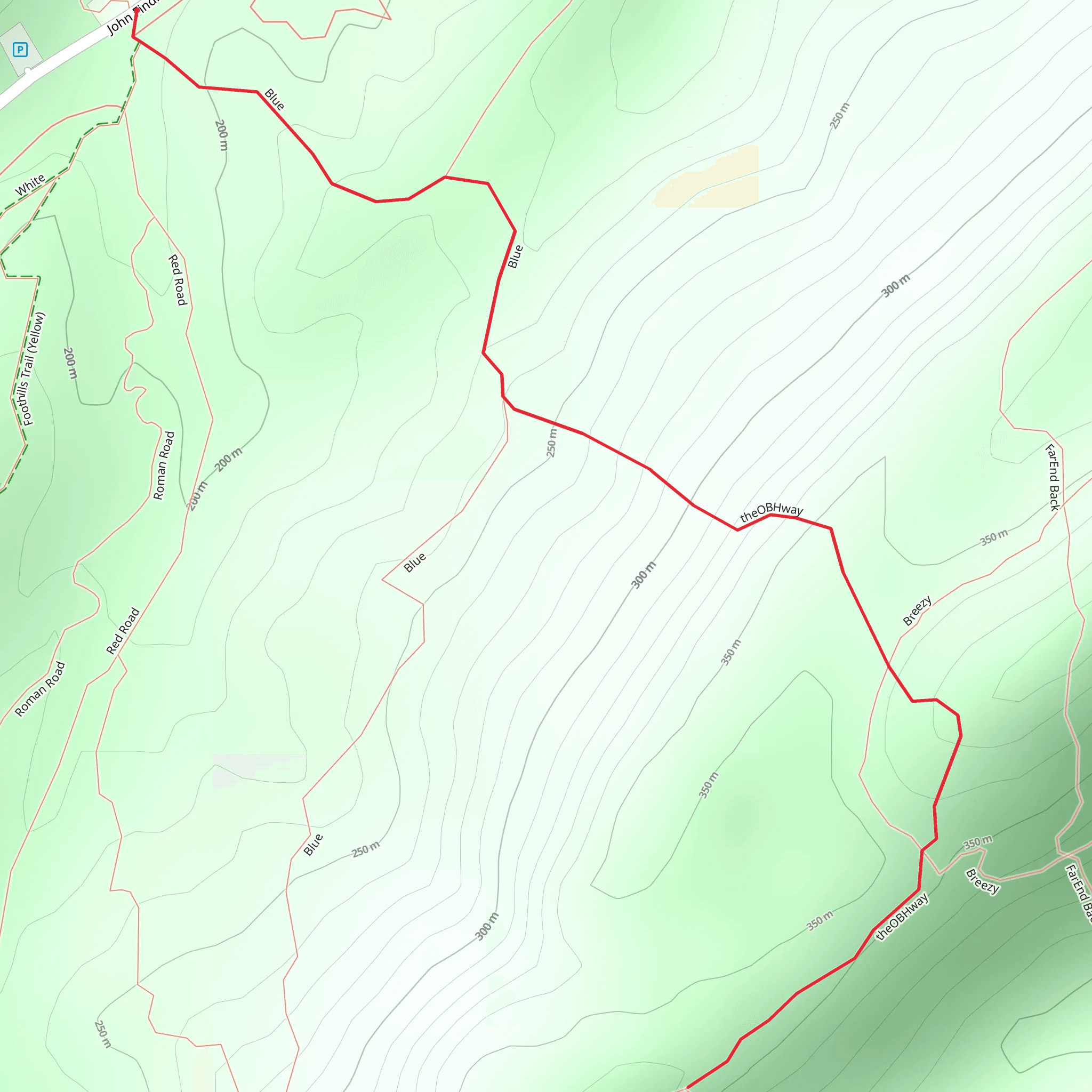 The OBHway mobile static map