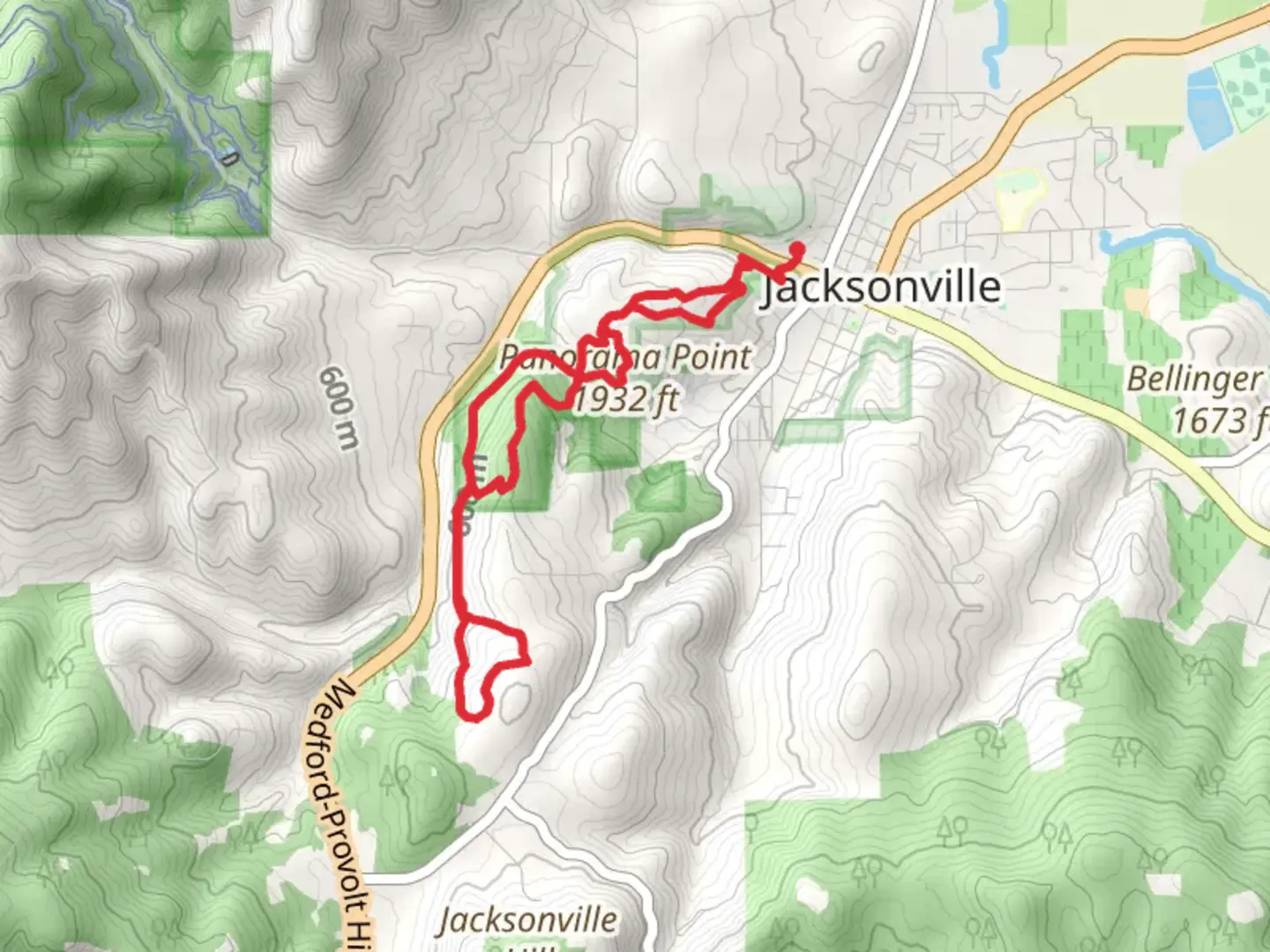 An image depicting the trail Rich Gulch, Liz and Panorama Point Loop Trail and its surrounding area.