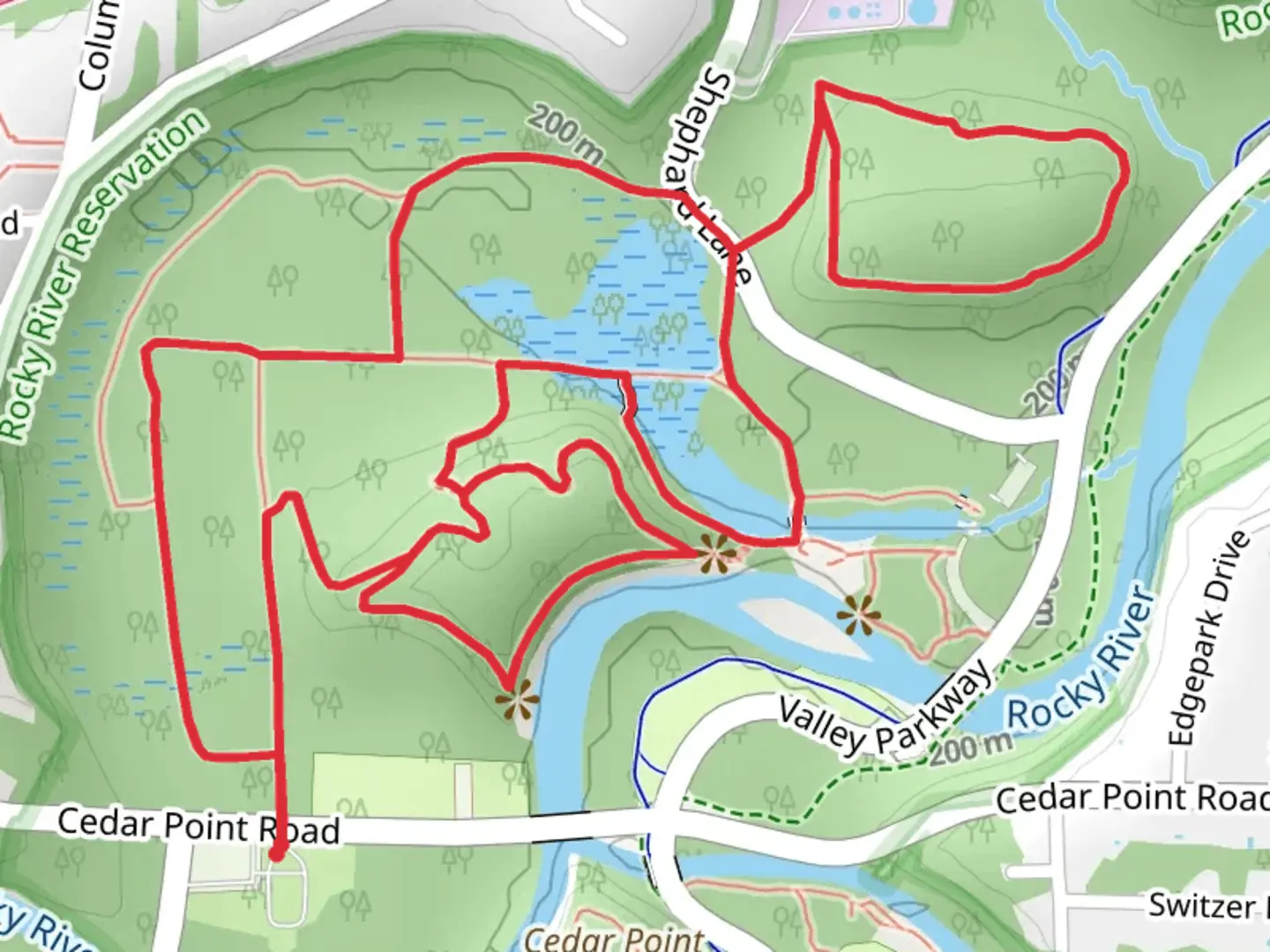 An image depicting the trail Fort Hill Trail, Mount Pleasant Trail and Wildlife Management Loop Trail and its surrounding area.