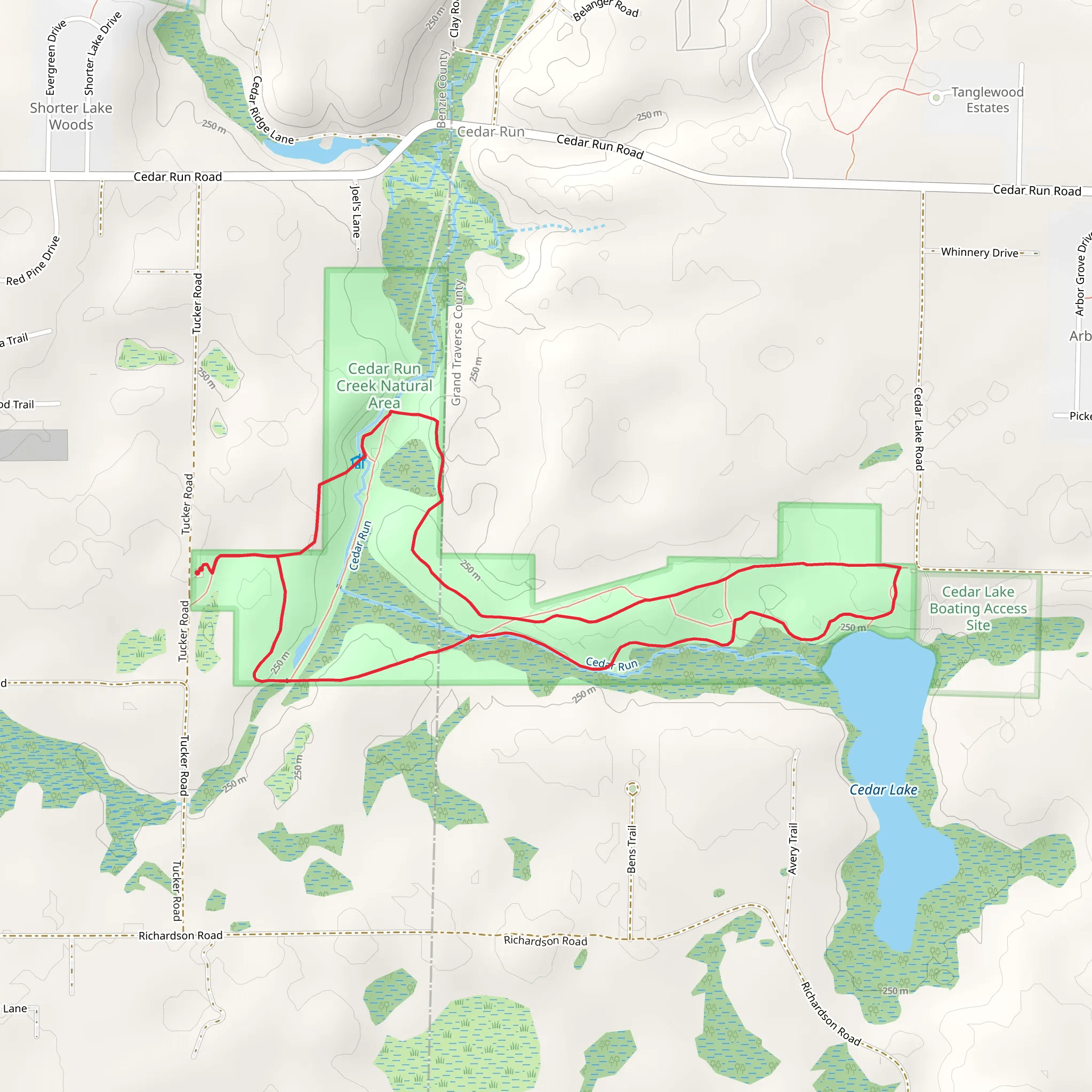 Cedar Run Loop mobile static map
