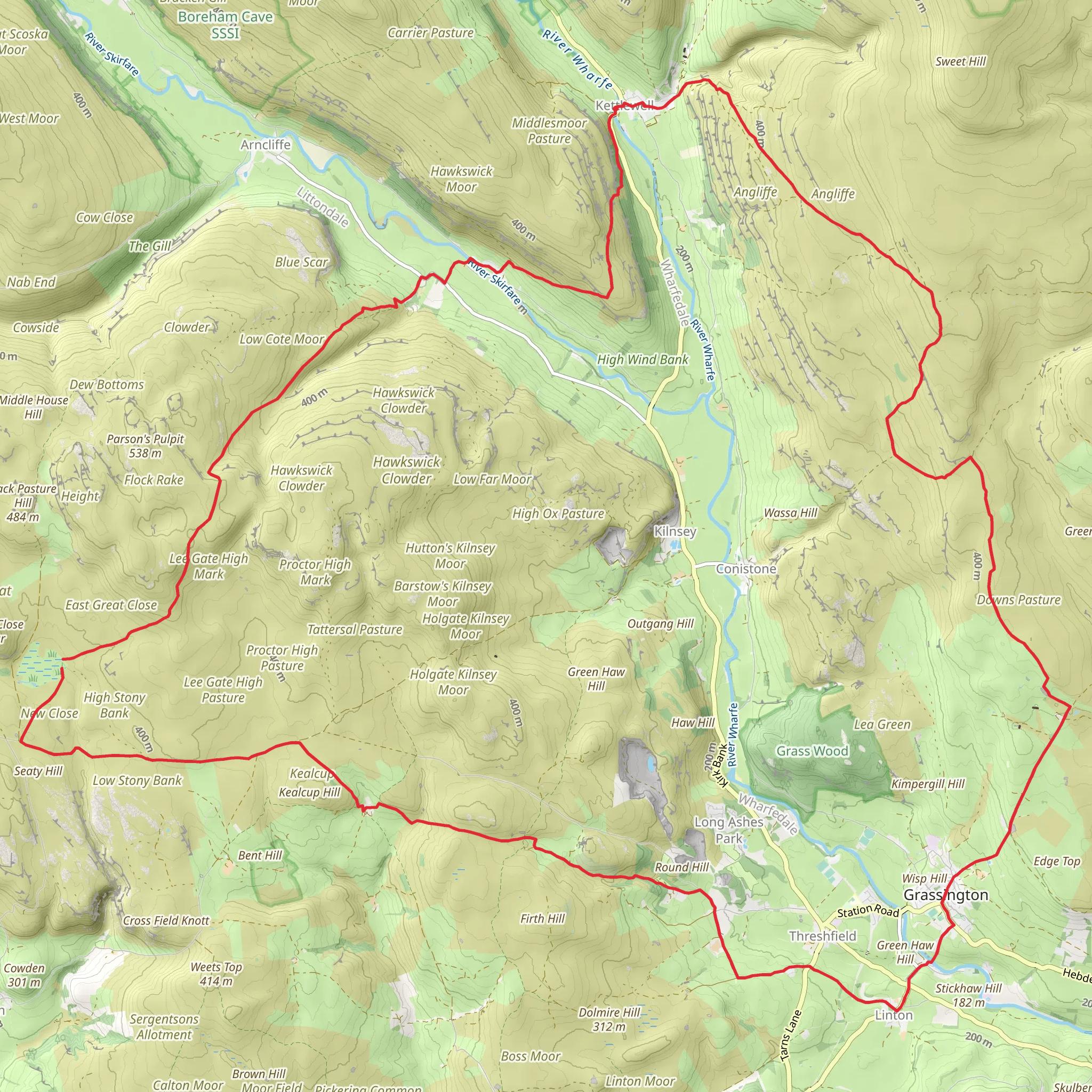 Kettlewell Loop Walk mobile static map