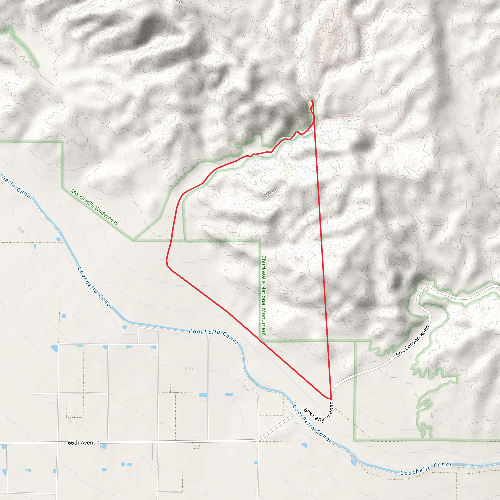 Painted Canyon Road mobile static map