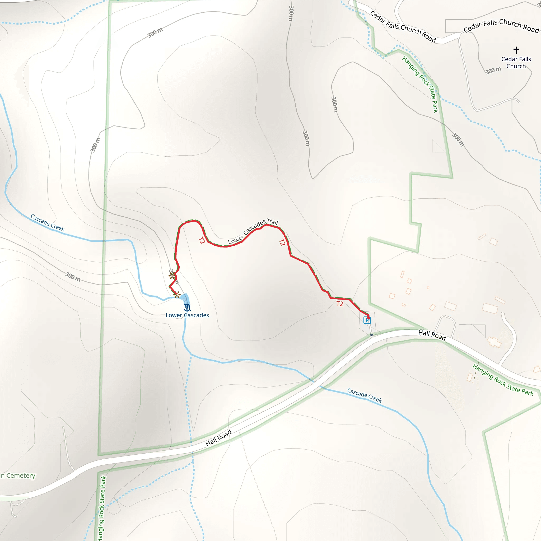 Lower Cascades mobile static map