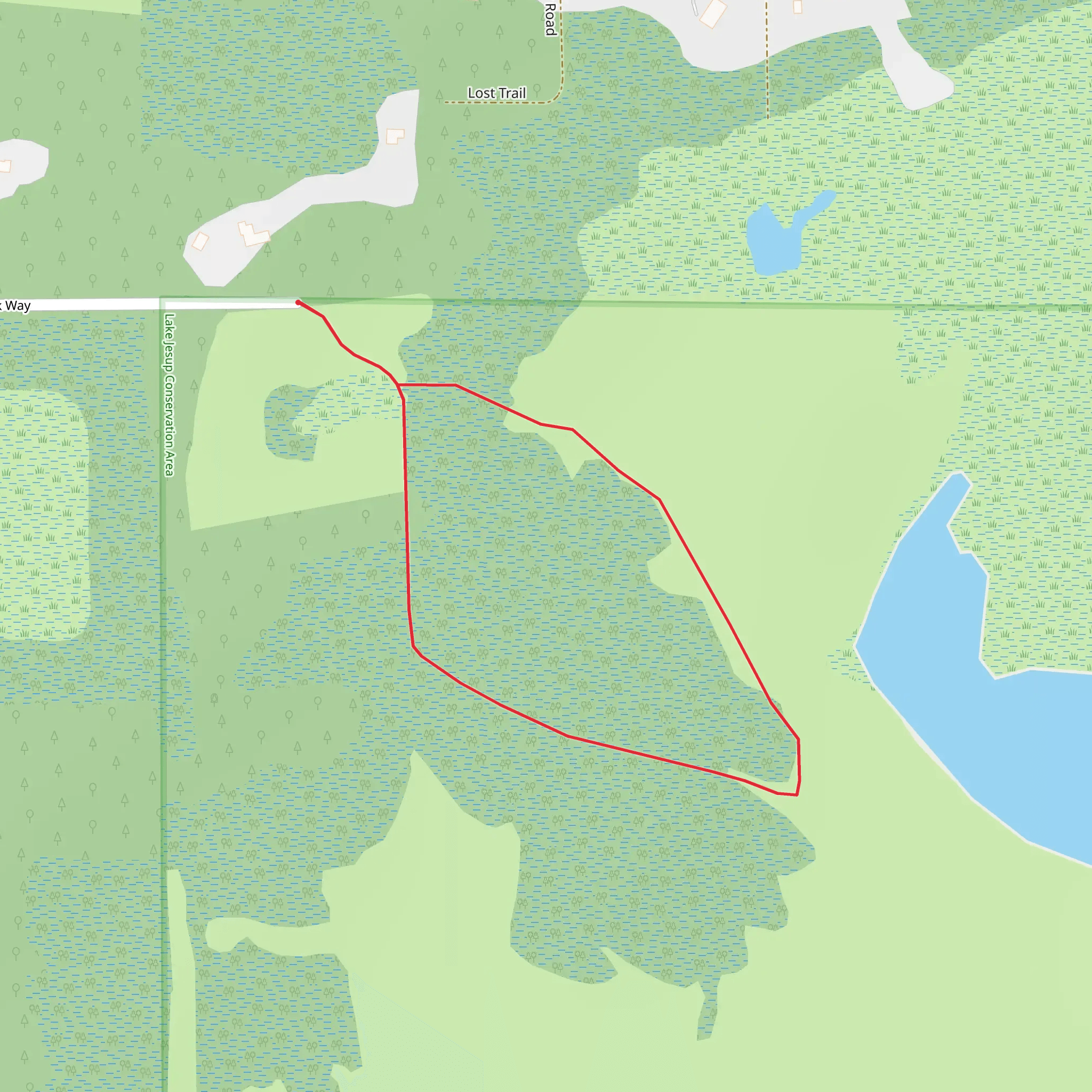 Oak Way Loop mobile static map