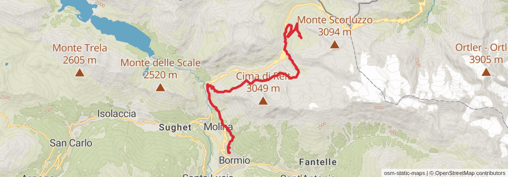 Sentiero Italia - Alps Section stage 68 Map