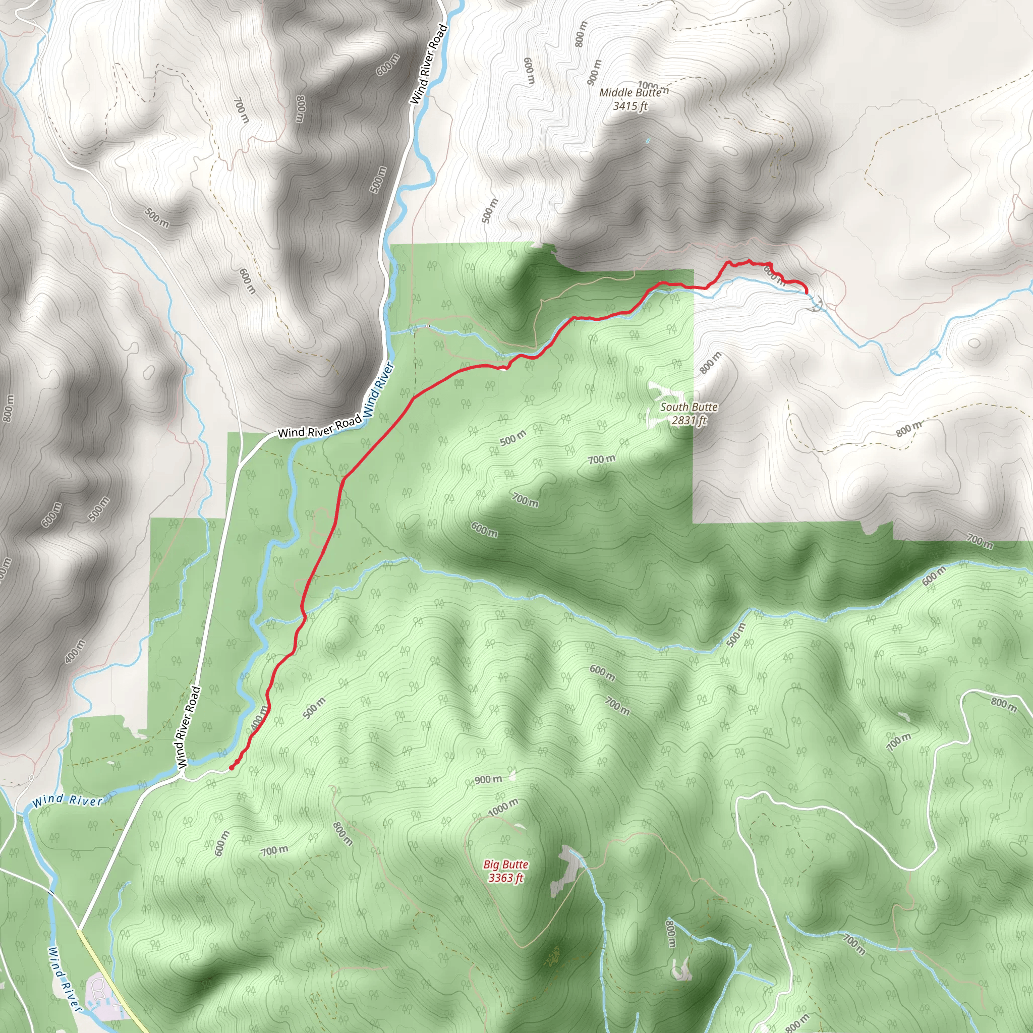 Falls Creek Falls mobile static map