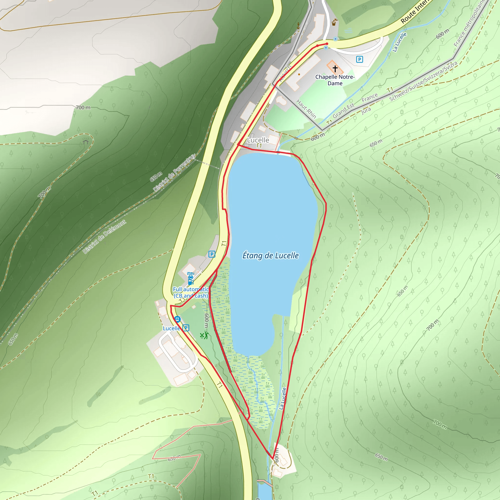 Parcours de Lucelle mobile static map