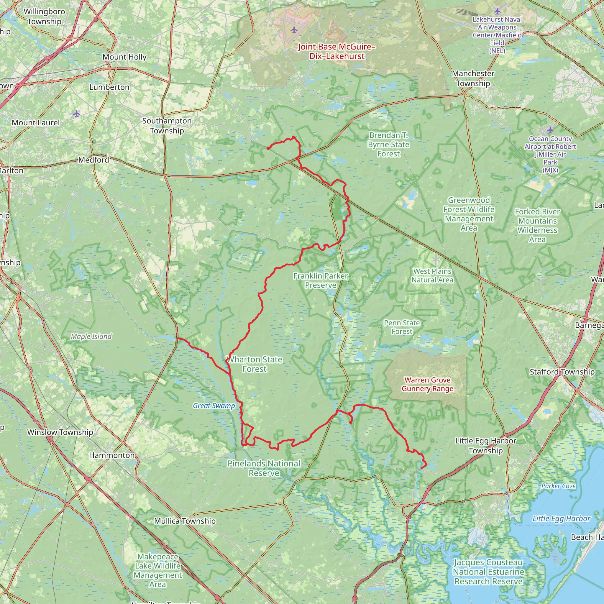 Batona Trail mobile static map
