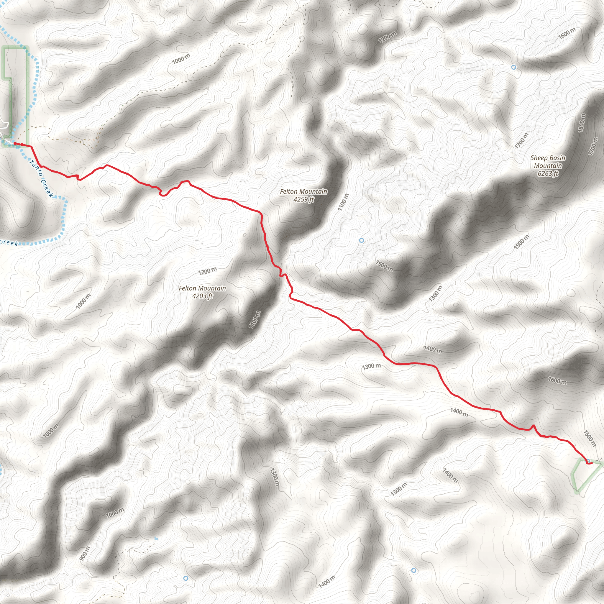 Del Shay Trail mobile static map