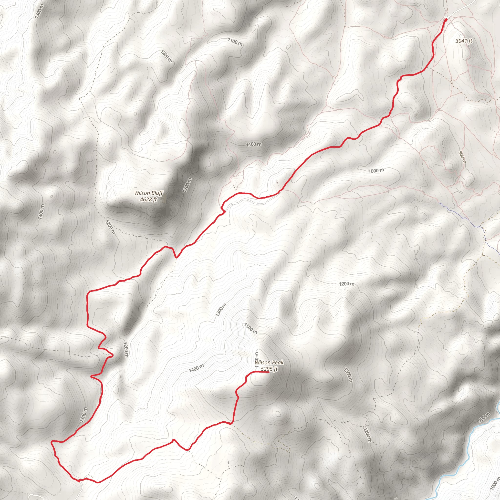 Wilson Peak mobile static map